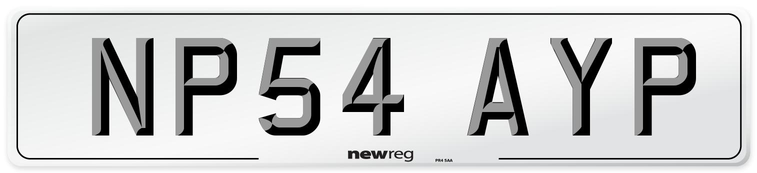 NP54 AYP Number Plate from New Reg